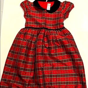 Silk dupioni Gymboree plaid holiday dress size  6